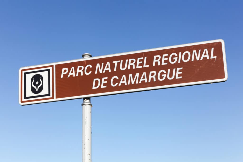 Environnement : panneau "Parc naturel régional de Camargue"
